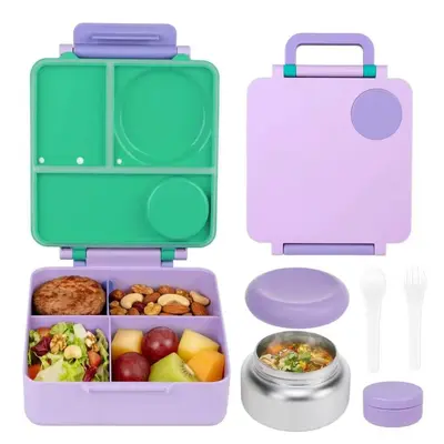 Kinder-Edelstahl-Isolierlunchbox mit Fächern, mikrowellengeeignet