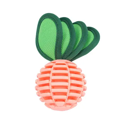 Dog Toy, Indestructible TPU Chew Ball with Squeaker and Treat Dispensing - 8