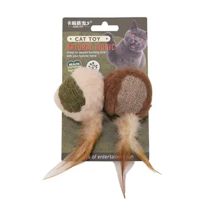 Cat Teaser Wand with Catnip and Silvervine Chew Stick - 8