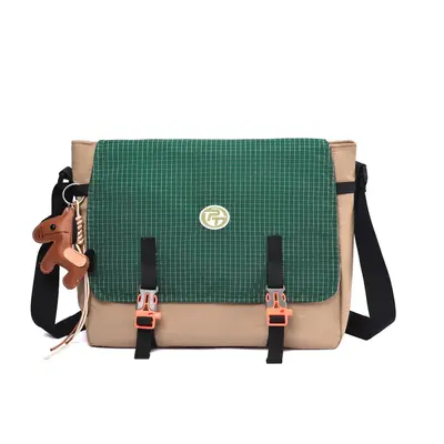 Women's Plaid Patchwork Messenger Bag, Single Shoulder, 2026 Summer Style - 7