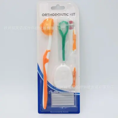 Orthodontic toothbrush set with dental floss and interdental brushes - 5