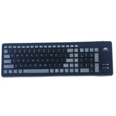 USB-Industrietastatur mit 103 Tasten und Maus-Set, kabelgebunden, faltbar, wasserdicht