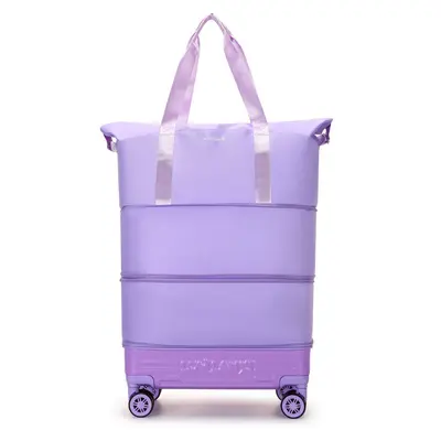 Travel luggage with pull rod and wheels, foldable, expandable capacity - 13