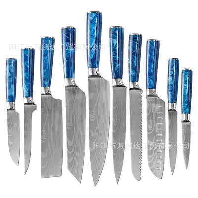 Santoku knife set 3-piece, stainless steel