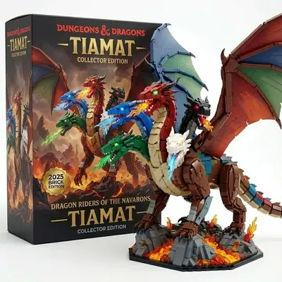 Dragons & Dungeons D&D Temalı Ejderha Tipi Yapı Taşları Montajlı Yapı Taşları Oyuncak Model Fabrika Toptan Satışı 3D Montaj
