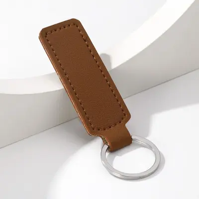 Sade Şık İş Tarzı Araba Anahtarlığı, PU Deri DIY Anahtar Halkası - 8