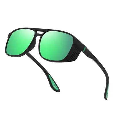Neue polarisierte Sonnenbrillen mit Überkreuz-Doppelsteg und durchbrochener seitlicher Aussparung, modische Outdoor-Sportbrillen für Herren und Damen