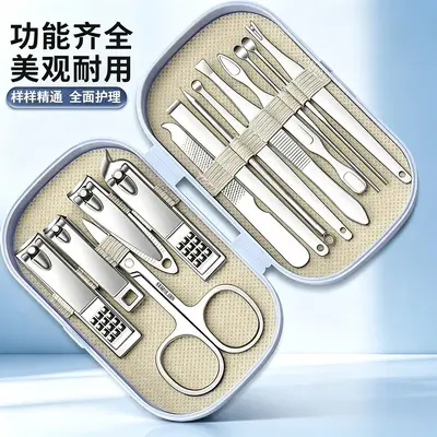 Wholesale Nail Clipper Set 14-Piece Stainless Steel Nail Art Tools Nail Clippers Cuticle Scissors Portable Nail Cutter Complete Set