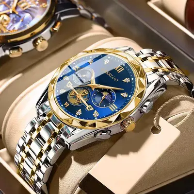 Casaro brandneue multifunktionale Quarzuhr vielseitige modische Armbanduhr sechszeigeriges Chronograph Alltags-Mode Herren-Legierungsuhr - 8