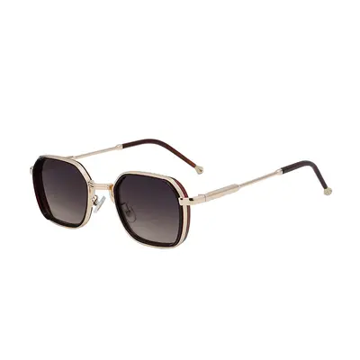 Men's Sunglasses, UV Protection, Square Frame, Minimalist Design - 9
