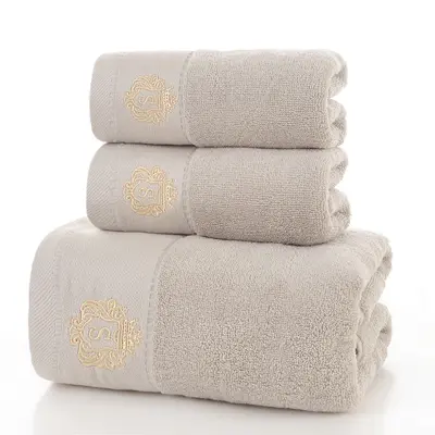 Pure cotton bath towel set, 3-piece - 11