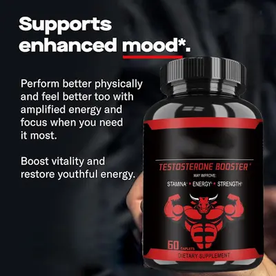 Men's Testosterone Booster Capsules, 60 Capsules - 4