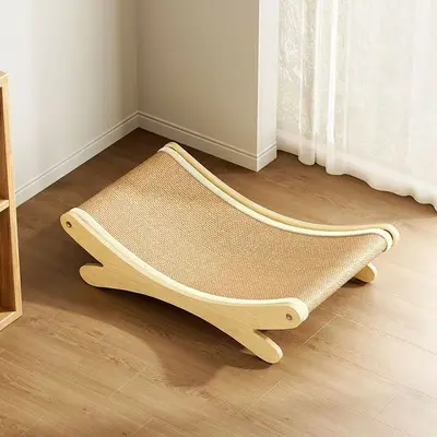 Sisal Cat Scratching Board with Paw Nest and Toy, Large