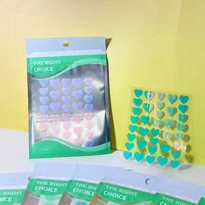 Heart Pattern Hydrocolloid Acne Patch for Day and Night Use