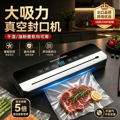 Vacuum sealing machine, high-power, commercial food preservation