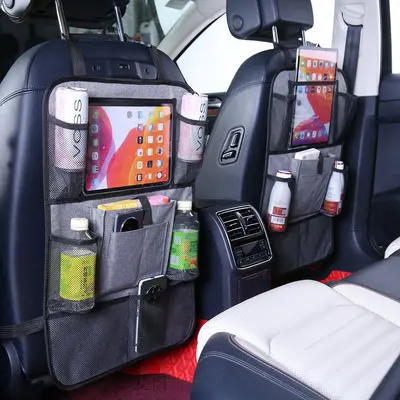 Auto-Sitztasche, Sitzsacktasche hinten, iPad-Hängetasche, Rücksitze Oxford-Stoff Anti-Kick-Kleintisch