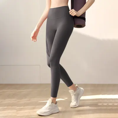 Seamless Women's Yoga Pants, Lycra Stretch, High Waist, Naked Feel - 7