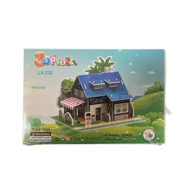 3D-Puzzle-Spielzeug, Kinder-Lernbausteine zum Stecken, Kindergarten-Schüler DIY-Haus, Preis und Geschenk
