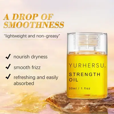YURHERSU护发精油 保湿修护补水秀发柔顺蓬松STRENGTH按摩油