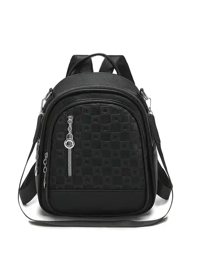 Soft PU Leather Women's Backpack, Minimalist Casual Commuter School Bag - 6