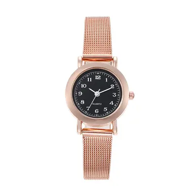 Neue Damen-Strickriemen-Uhr mit kleinem Zifferblatt, lässiger Mode-Quarzuhr, einfache Uhr für Schüler der Mittelstufe, Dropshipping