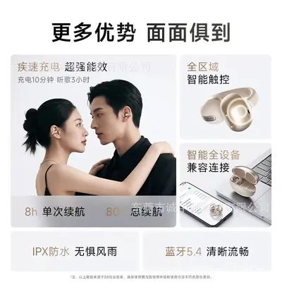 A68pro爆款纹星环开放式夹耳无线蓝牙耳机久戴不痛通用电商代发 - 4