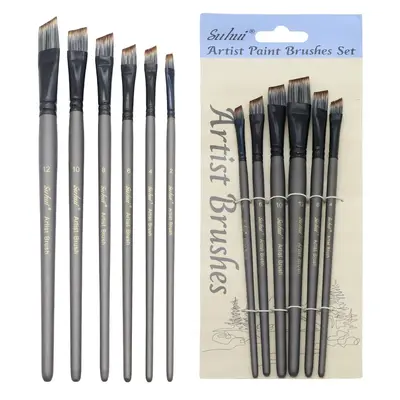 Oil Painting Brush Set, 6-Piece, Squirrel Hair, Watercolor & Acrylic - 11