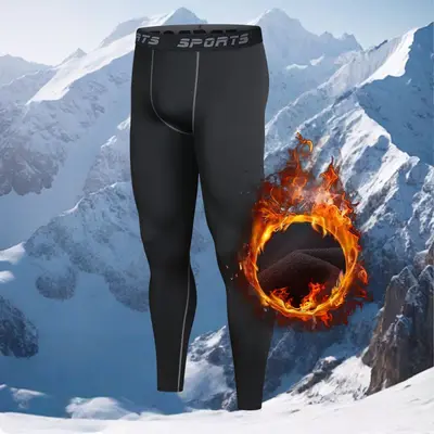 Polar Astarlı Kalın Spor Pantolon, Dar Kesim, Nefes Alabilen, Hızlı Kuruyan - 7