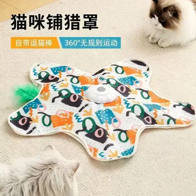 Kedi Oyuncağı Av Ağı Tüylü Kedi Oltası Kendi Kendine Oynama Oyuncağı - 12