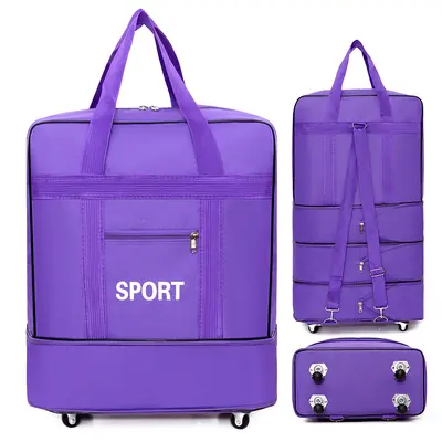 Foldable travel luggage with wheels, 158L capacity - 10