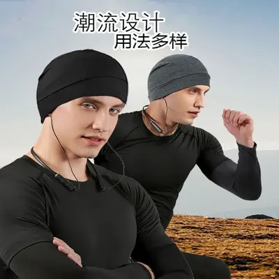 Cotton Skull Cap, Lightweight Brimless Under-Helmet Liner, Sweat-Absorbing
