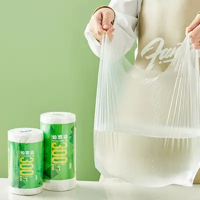 Küchenfrishhaltebeutel Lebensmittelqualität Haushaltsweste-Stil Kunststoff versiegelte Einweg-Verpackungsbeutel Kühlschrank großen Rolle handreißbare versiegelte Tasche