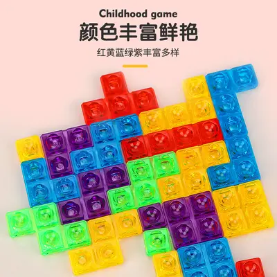 亚马逊跨境俄罗斯积木方块儿童早教益智拼图智力开发亲子互动玩具