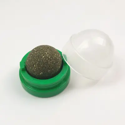 Rotating Mint Ball Cat Toy with Self-Adhesive Lollipop and Cat Grass - 6