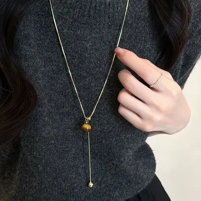 Ausziehbare Perlenkette für Damen, minimalistisches Design - 9
