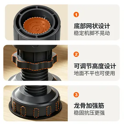 Universal Washing Machine Base Anti-Slip Shock Absorption Pad Fixed Feet Bracket Support Stand for Fully Automatic Drum Washers Height Adjustable Bracket