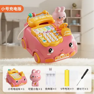 可爱益智早教批发玩具儿童科教宝宝趣味电话机故事机多功能推车 - 9