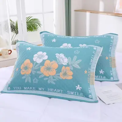 Polyester-Cotton Pillow Towel Set of 2, Extra Large, Stain-Resistant, Oil-Resistant