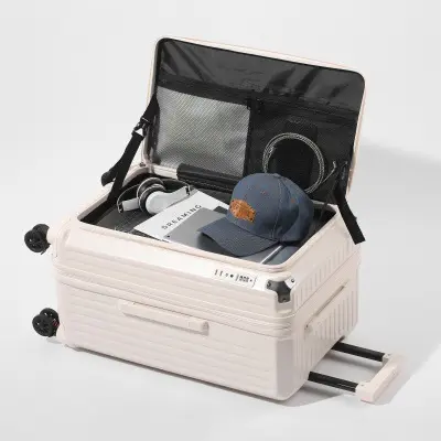 Expandable Carry-On Suitcase, Large Capacity, Zipper with Combination Lock - 8