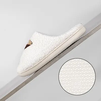 Kalın Tabanlı Kış Pamuklu Ev Terliği, Kaymaz, Unisex - 3