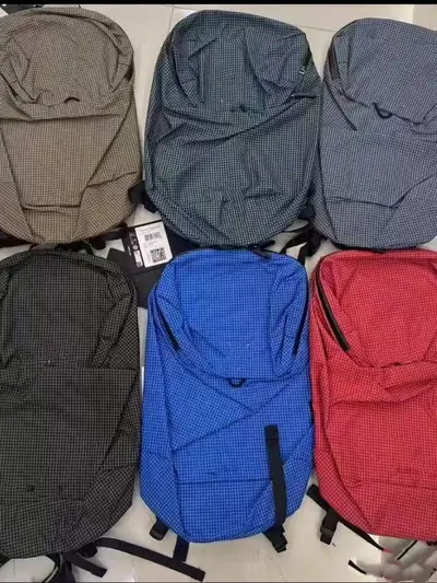 15-L-Rucksack mit Vogelstickerei, kariert, wasserdicht, leicht, unisex