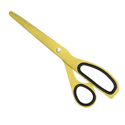 Stainless steel office scissors, gold colour, ribbon cutting - 7