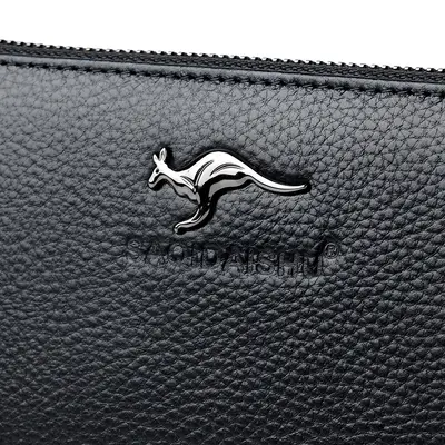 Sachi Kangaroo Men's Long Leather Wallet with Zipper - 5