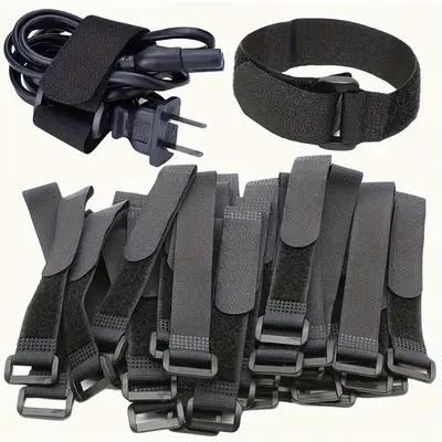Buckle Hook-and-Loop Strap Non-Elastic Bicycle Cable Organizer - 5