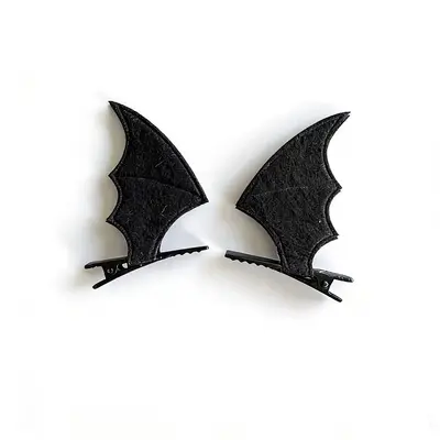 Halloween Headband Set with Bat Hair Clips and Devil Horns - 11