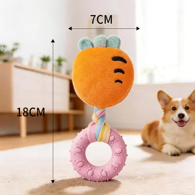 Durable Plush Squeaky Chew-Resistant Dog Toy - 7