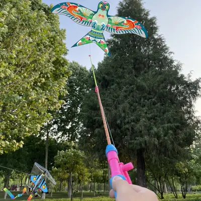 Hand-Held Reel Eagle Kite for Children, Easy to Fly in Light Breeze