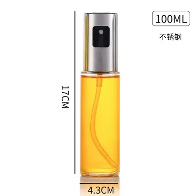 Ölsprühflasche mit Drucksprüher, Glas-Ölsprühflasche, Küchen-Ölsprüher für Zuhause und Grill, rostfreie Stahl-Ölsprühflasche, Ölsprühtopf Sommer - 10