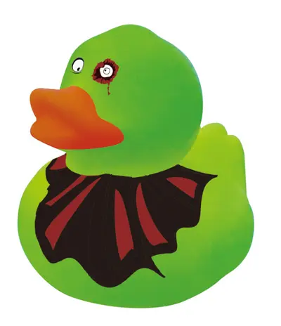 Vinyl Yellow Duck Water Toy, Squeezable with Sound, DIY - 7