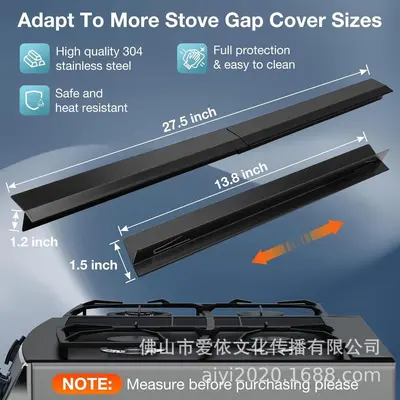 In Stock! Amazon Best-Selling Stainless Steel Stove Gap Cover, Stove Gap Filler Strip, Kitchen Stove Cabinet Gap Filler
